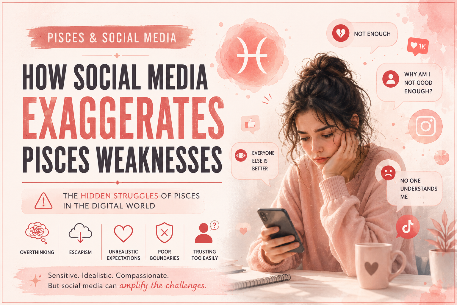 How Social Media Exaggerates Pisces Weaknesses: Navigating the Digital World as the Zodiac’s Dreamer