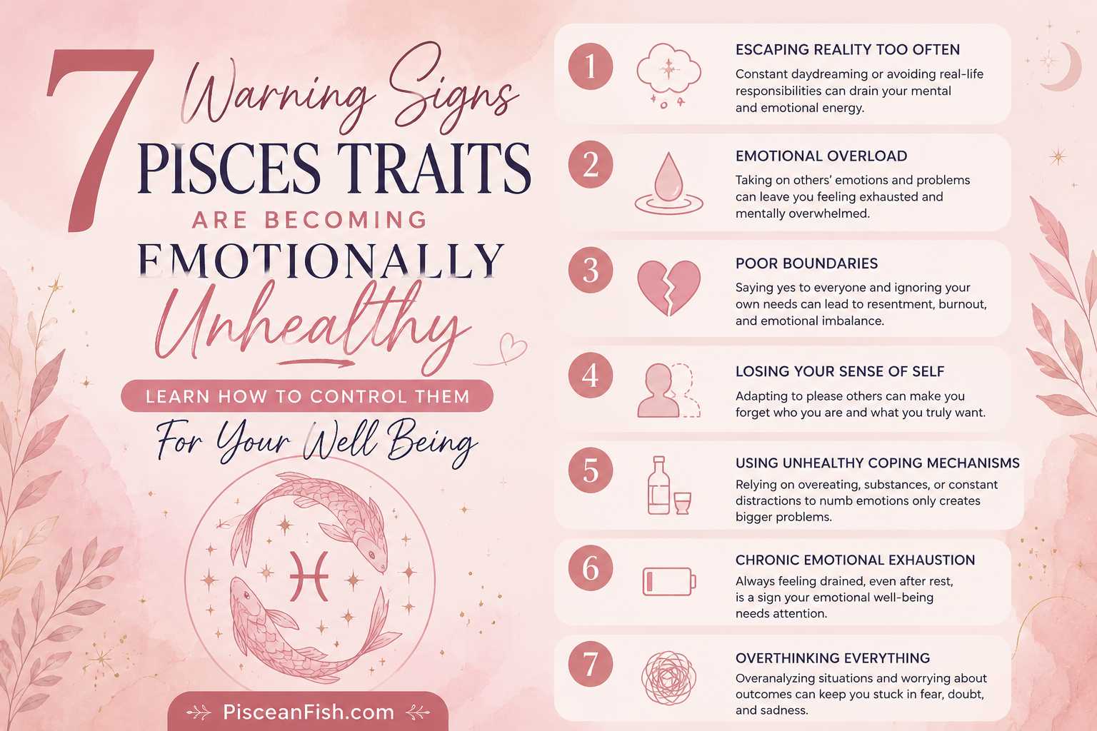 7 Warning Signs Your Pisces Traits Are Becoming Emotionally Unhealthy: How to Manage Them for Better Well-Being