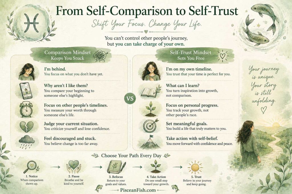 From self-comparison to self-trust showing how Pisces can focus on personal progress and their own timeline